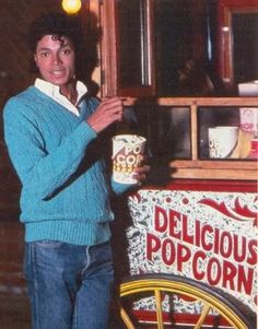 Michael Jackson Buying Popcorn