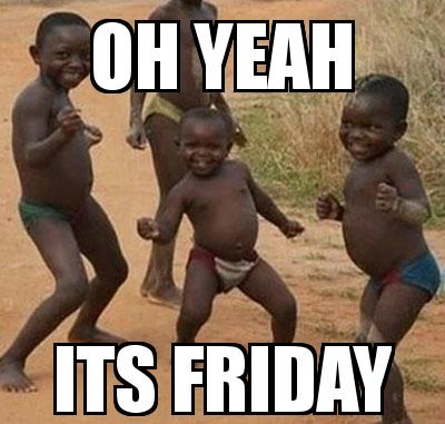 African Kids with the caption OH YEAH ITS FRIDAY