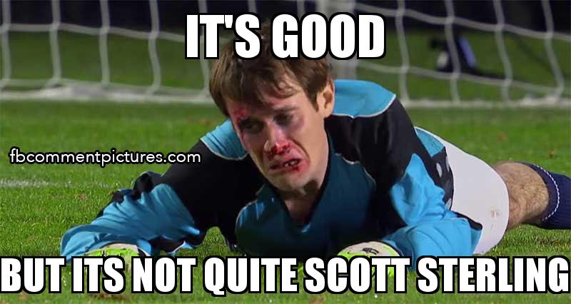 Scott Sterling Keeper with the caption It's good but its not quite scott sterling